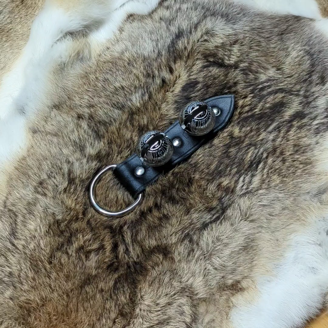 Sleigh Bell Hanger | Chrome Sleigh Bells + Black Latigo #1