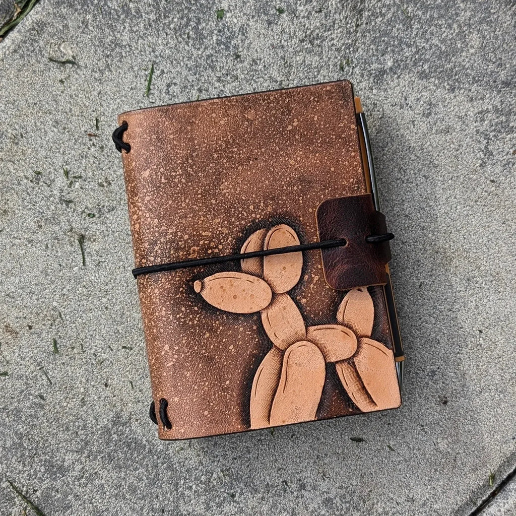 PASSPORT Traveller's Refillable Notebook | Tooled Balloon Dog #3