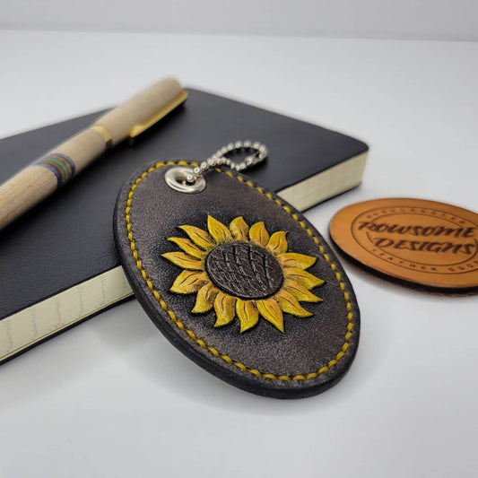 Purse Charm | Tooled Sunflower