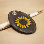 Purse Charm | Tooled Sunflower