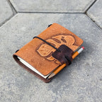 A7 Traveller's Refillable Notebook | Tooled Monstera Leaf #1