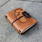 A7 Traveller's Refillable Notebook | Tooled Monstera Leaf #1