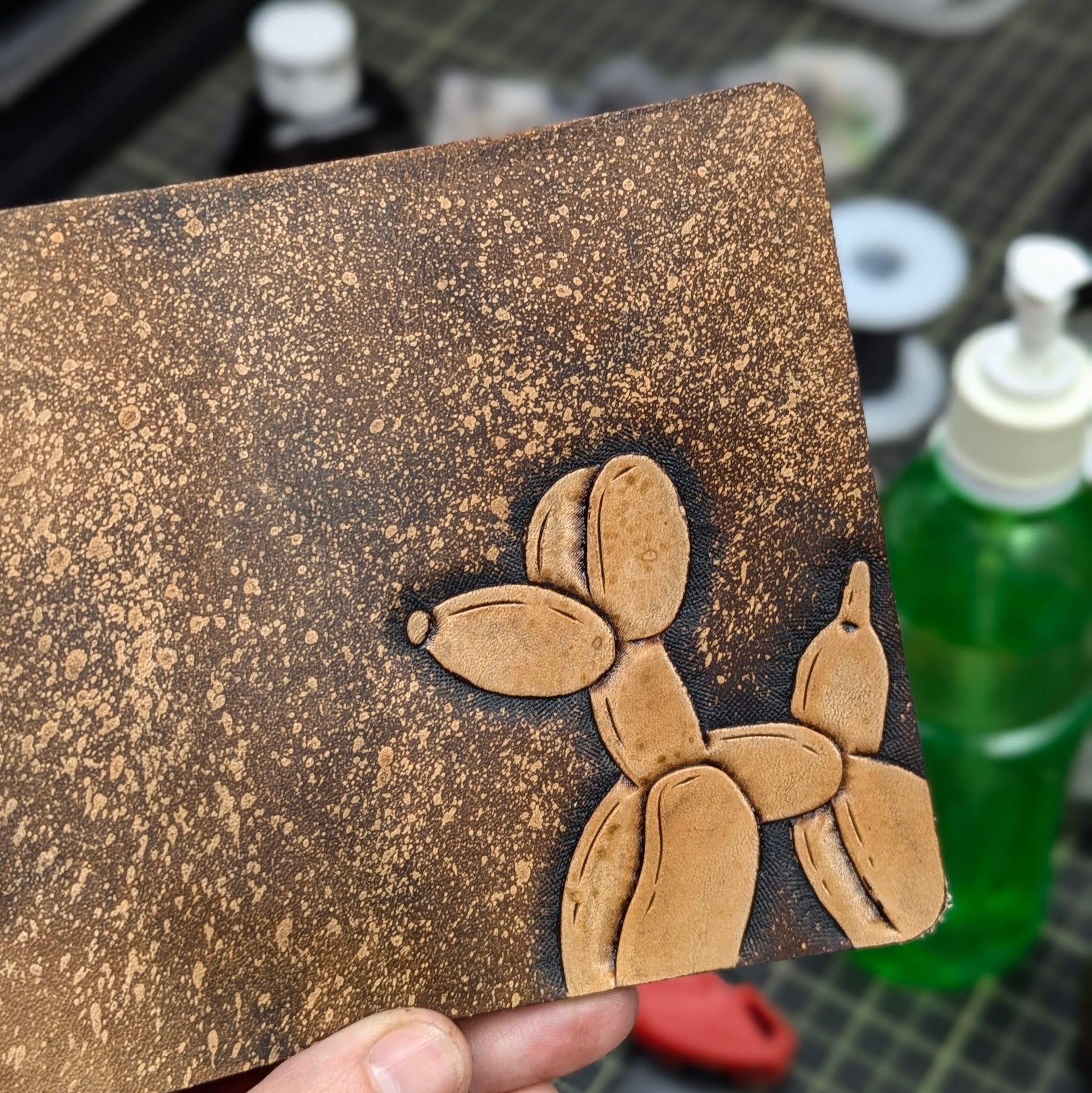 A7 Traveller's Refillable Notebook | Tooled Balloon Dog #1