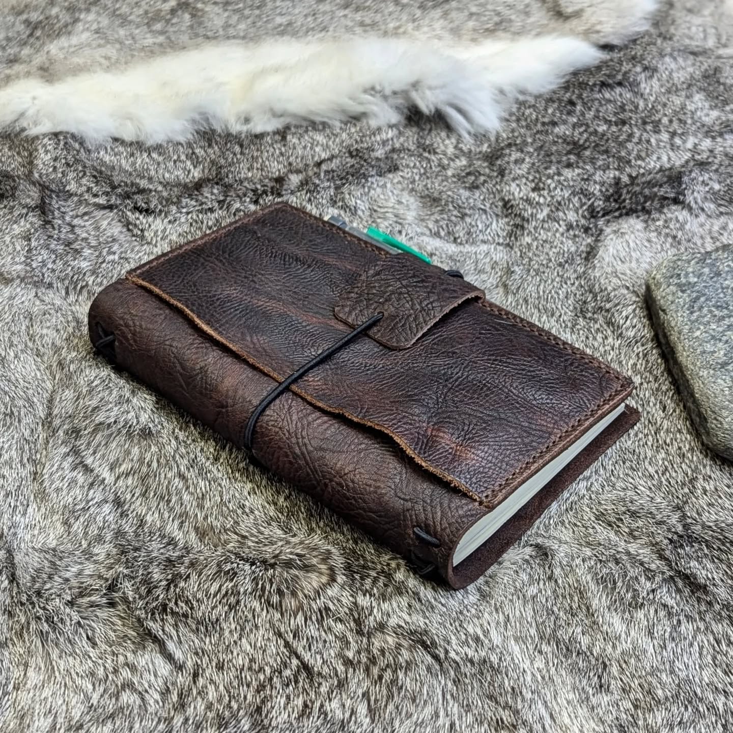 B6 Slim Traveller's Refillable Notebook | Bull Grain 'Live Edge' #1