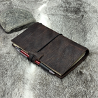 B6 SLIM Traveller's Refillable Notebook | Durham Bull Grain 'Live Edge' #2