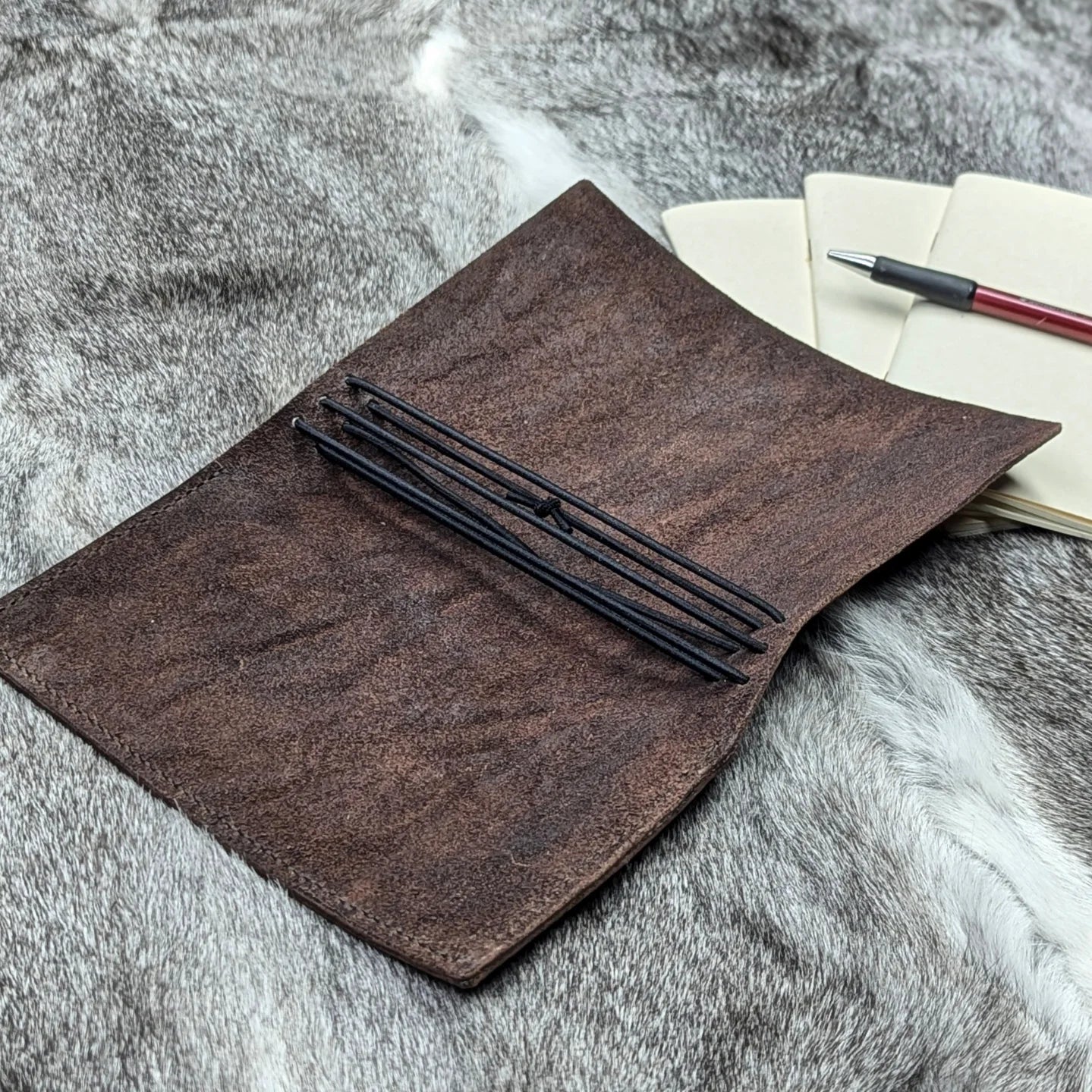 B6 SLIM Traveller's Refillable Notebook | Bull Grain 'Live Edge' #2