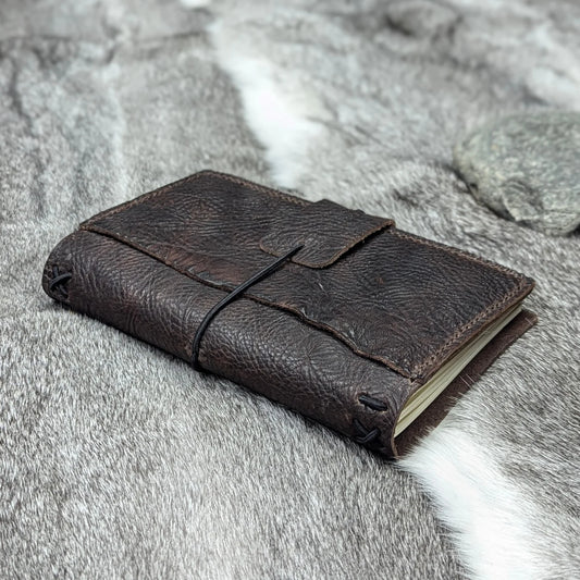 B6 SLIM Traveller's Refillable Notebook | Bull Grain 'Live Edge' #2