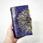 B6 SLIM Traveller's Refillable Notebook | Purple + Gold Sunflower for T.W.