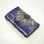 B6 SLIM Traveller's Refillable Notebook | Purple + Gold Sunflower for T.W.