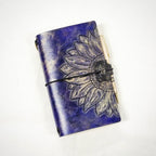 B6 SLIM Traveller's Refillable Notebook | Purple + Gold Sunflower for T.W.