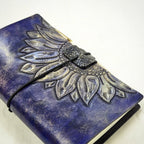 B6 SLIM Traveller's Refillable Notebook | Purple + Gold Sunflower for T.W.