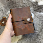 A6 Traveller's Refillable Notebook + Fob GIFT SET | Stitched Maple Leaf