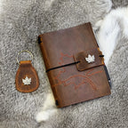 A6 Traveller's Refillable Notebook + Fob GIFT SET | Stitched Maple Leaf