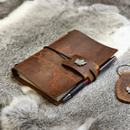A6 Traveller's Refillable Notebook + Fob GIFT SET | Stitched Maple Leaf