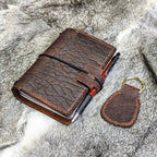 PASSPORT Traveller's Refillable Notebook + Fob GIFT SET | Bison Grain 'Live Edge'