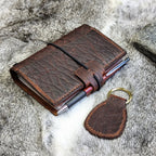 PASSPORT Traveller's Refillable Notebook + Fob GIFT SET | Bison Grain 'Live Edge'