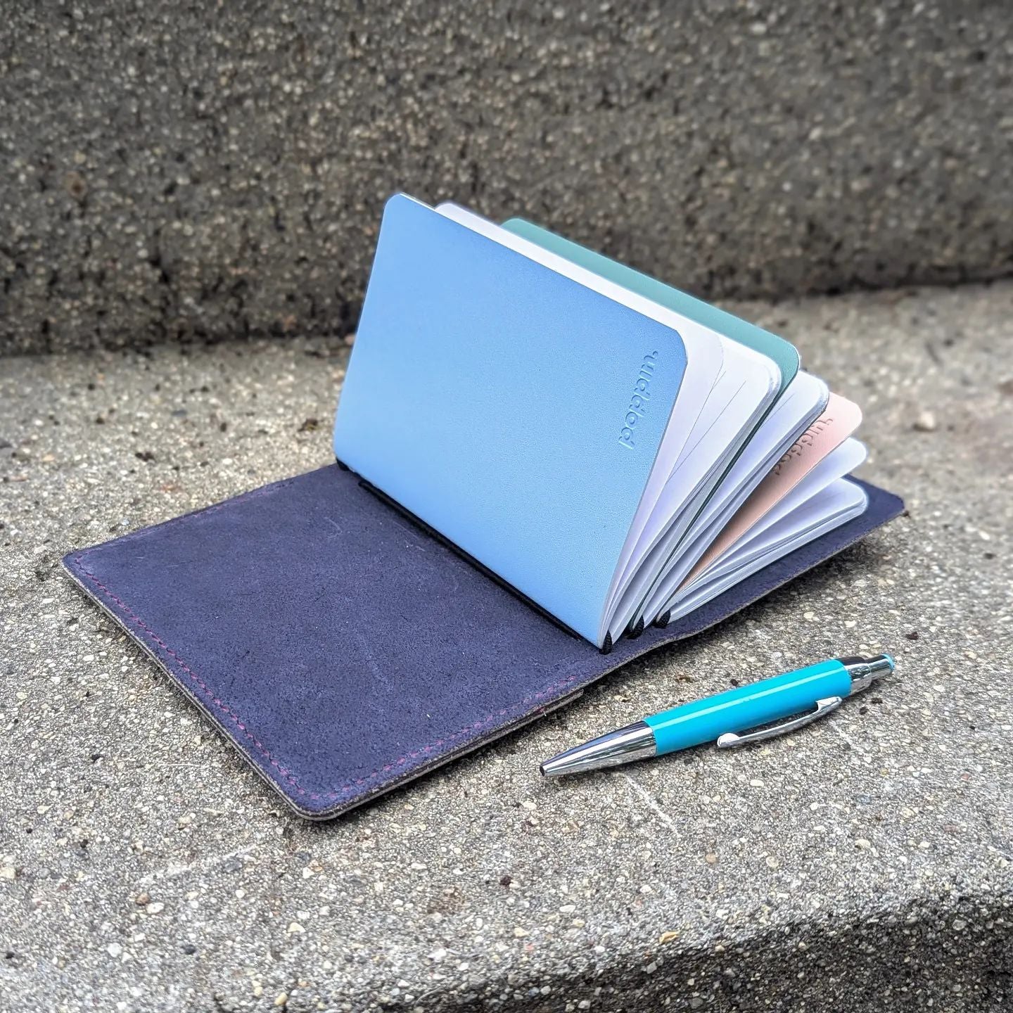 Passport Traveller's Refillable Notebook | Eggplant Purple 'Live Edge' #2