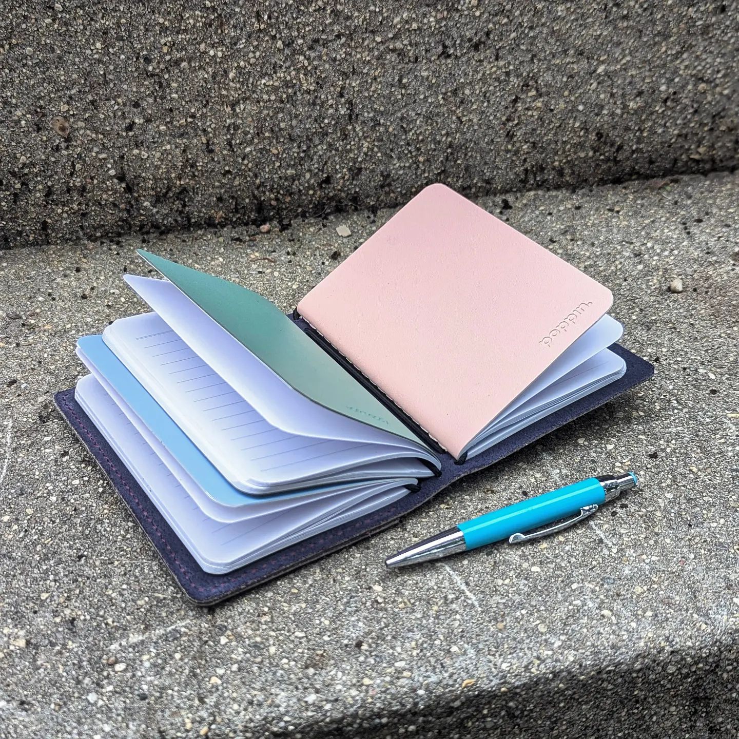 Passport Traveller's Refillable Notebook | Eggplant Purple 'Live Edge' #1