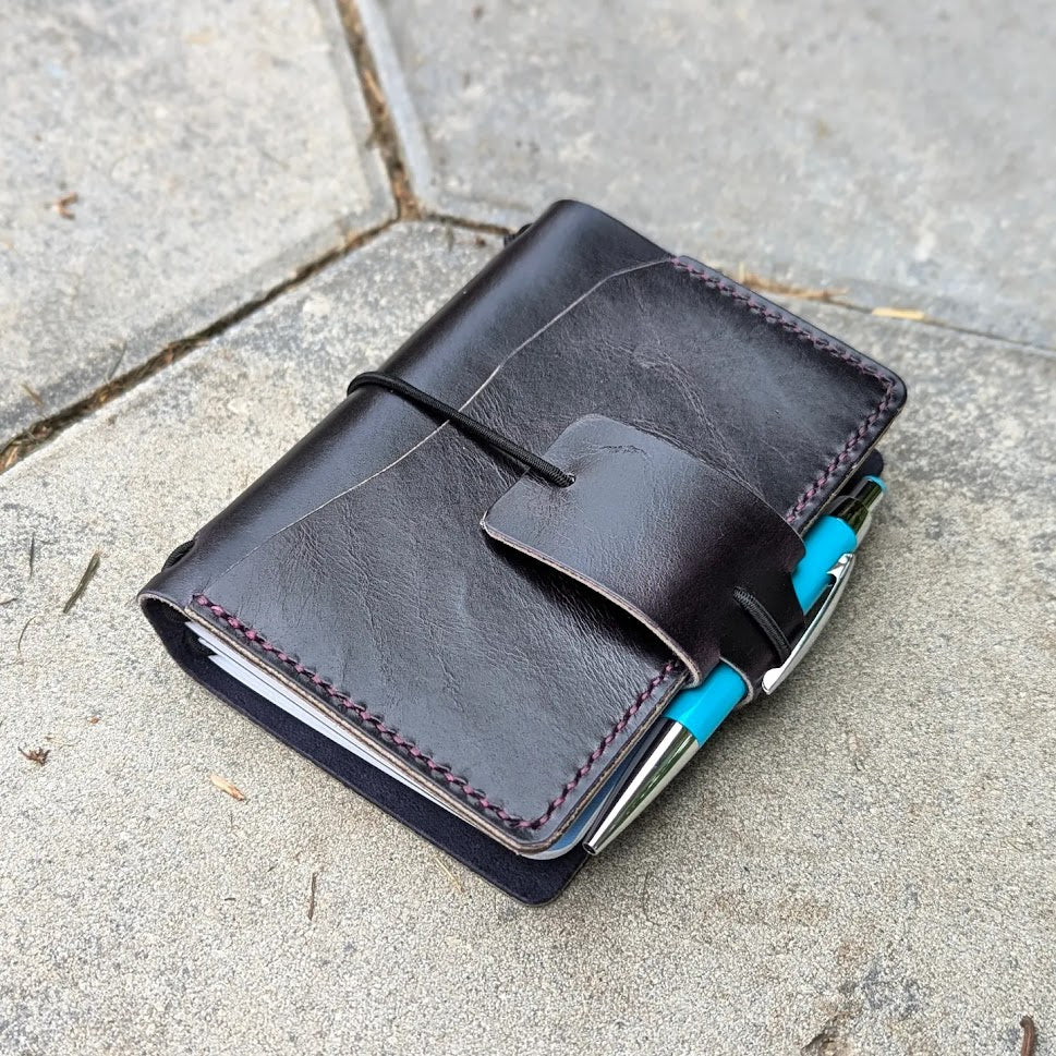 PASSPORT Traveller's Refillable Notebook | Eggplant Purple 'Live Edge' #4
