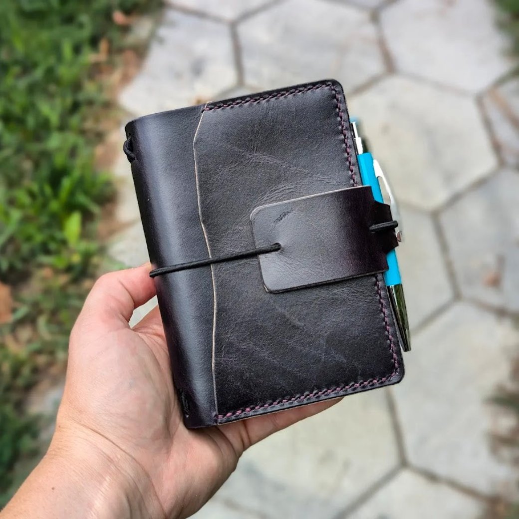 PASSPORT Traveller's Refillable Notebook | Eggplant Purple 'Live Edge' #4