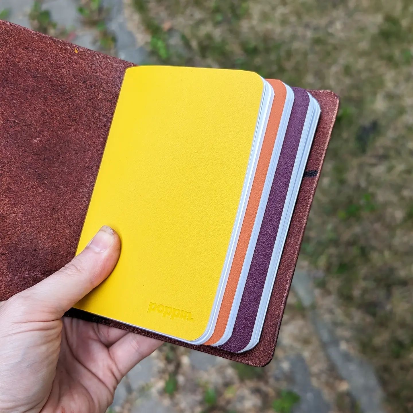 PASSPORT Traveller's Refillable Notebook | Pyrography Sunflower #1