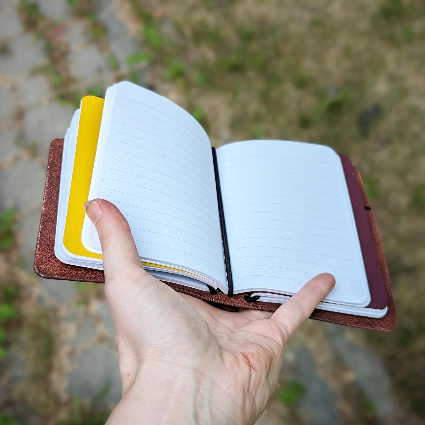 Passport Traveller's Refillable Notebook | Pyrography Sunflower #1