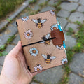 PASSPORT Traveller's Refillable Notebook | Pyrography Bees + Flowers #1