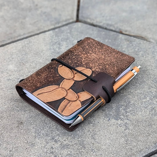 PASSPORT Traveller's Refillable Notebook | Tooled Balloon Dog