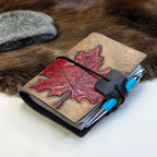PASSPORT Traveller's Refillable Notebook | Large Tooled Maple Leaf #1
