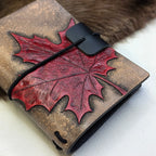 PASSPORT Traveller's Refillable Notebook | Large Tooled Maple Leaf #1