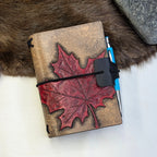 PASSPORT Traveller's Refillable Notebook | Large Tooled Maple Leaf #1
