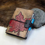 PASSPORT Traveller's Refillable Notebook | Large Tooled Maple Leaf #1