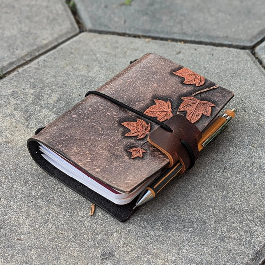 PASSPORT Traveller's Refillable Notebook | Tooled Ivy Vine, Copper