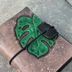 PASSPORT Traveller's Refillable Notebook | Tooled Monstera Leaf #3