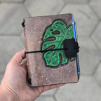 PASSPORT Traveller's Refillable Notebook | Tooled Monstera Leaf #3