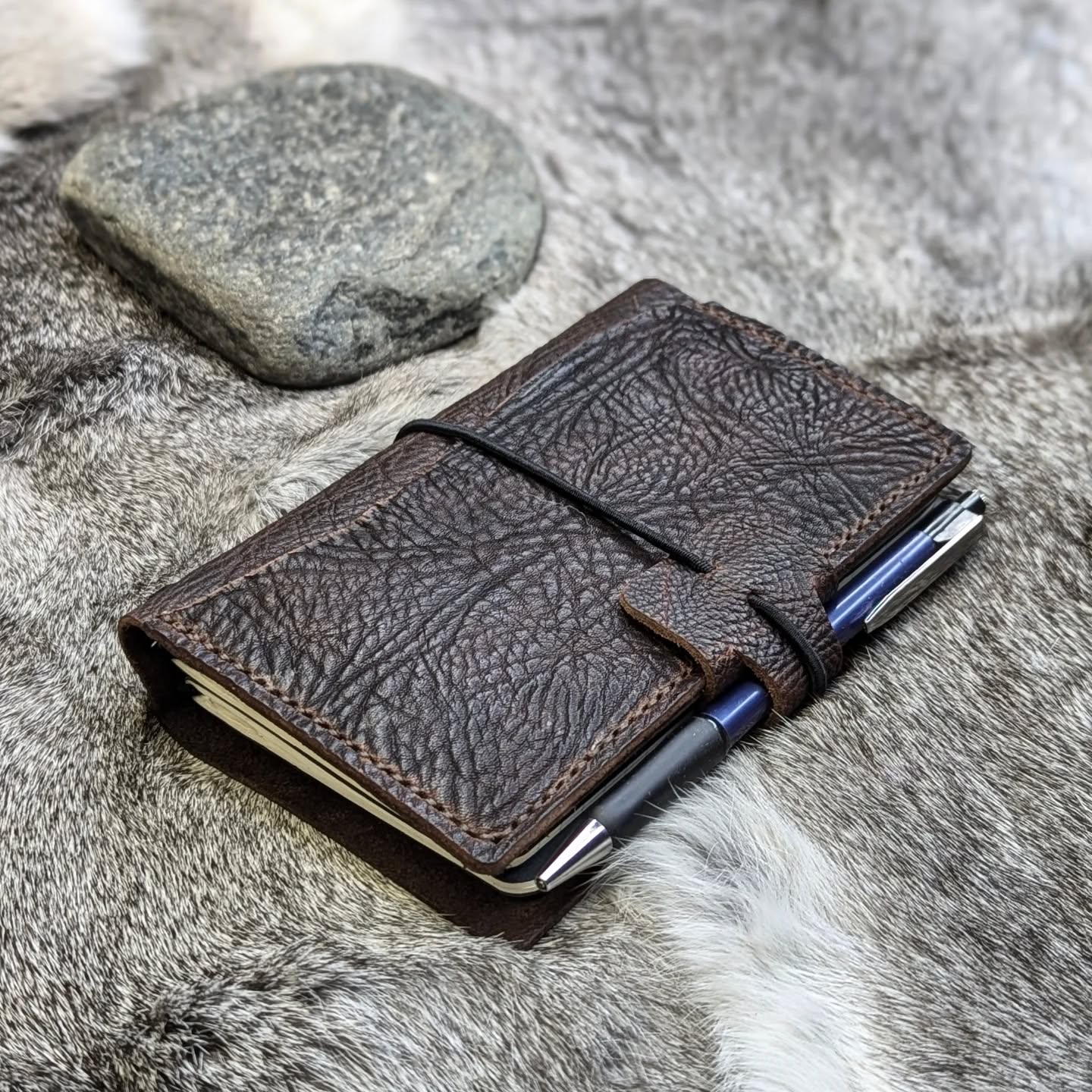 POCKET Traveller's Refillable Notebook | Durham Bull Grain 'Live Edge' #1