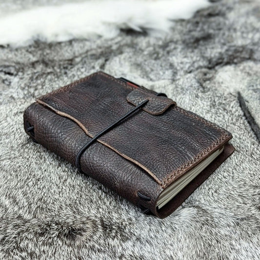 POCKET Traveller's Refillable Notebook | Durham Bull Grain 'Live Edge' #2