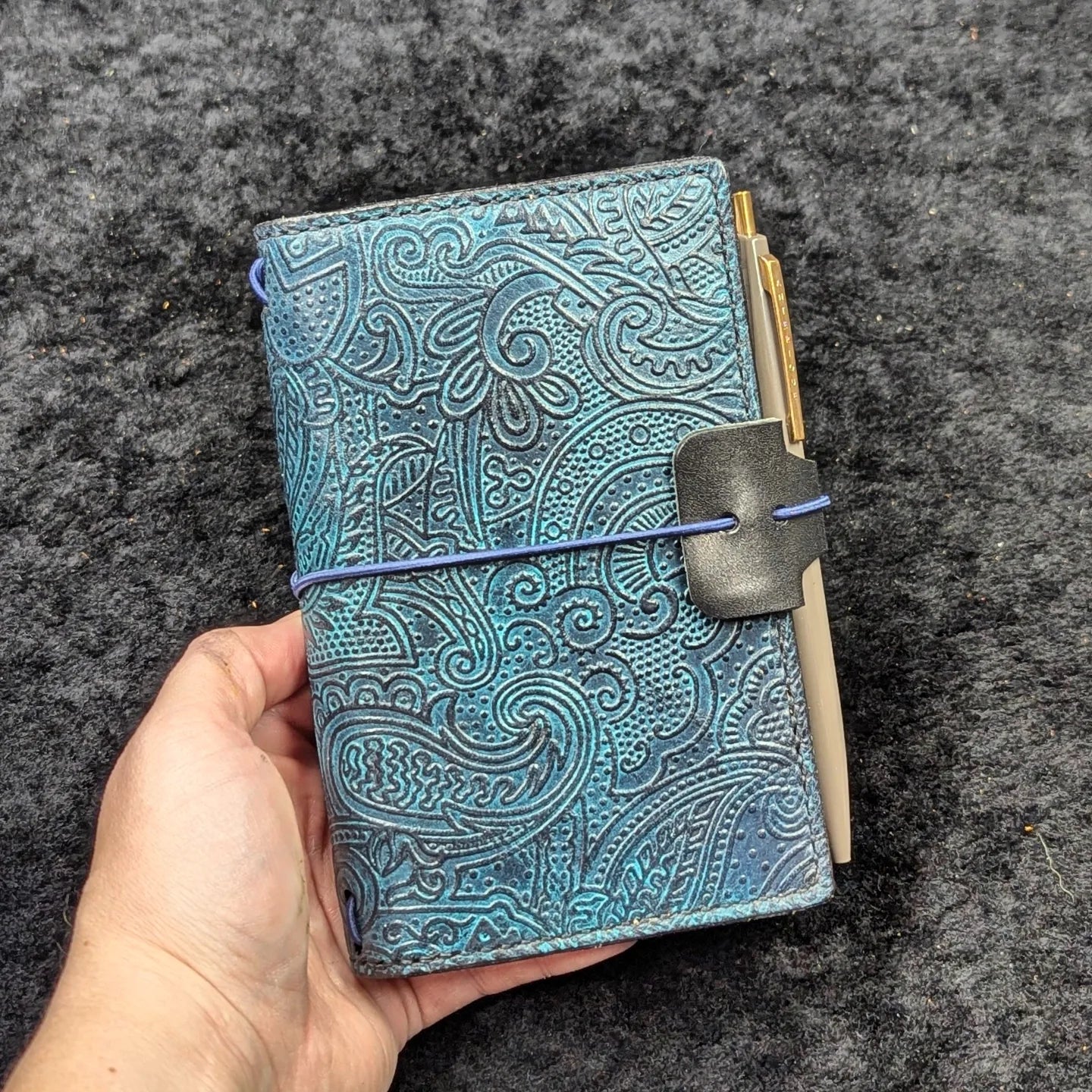 CUSTOM Traveller's Notebook Wallet | Paisley Pocket for S.R.