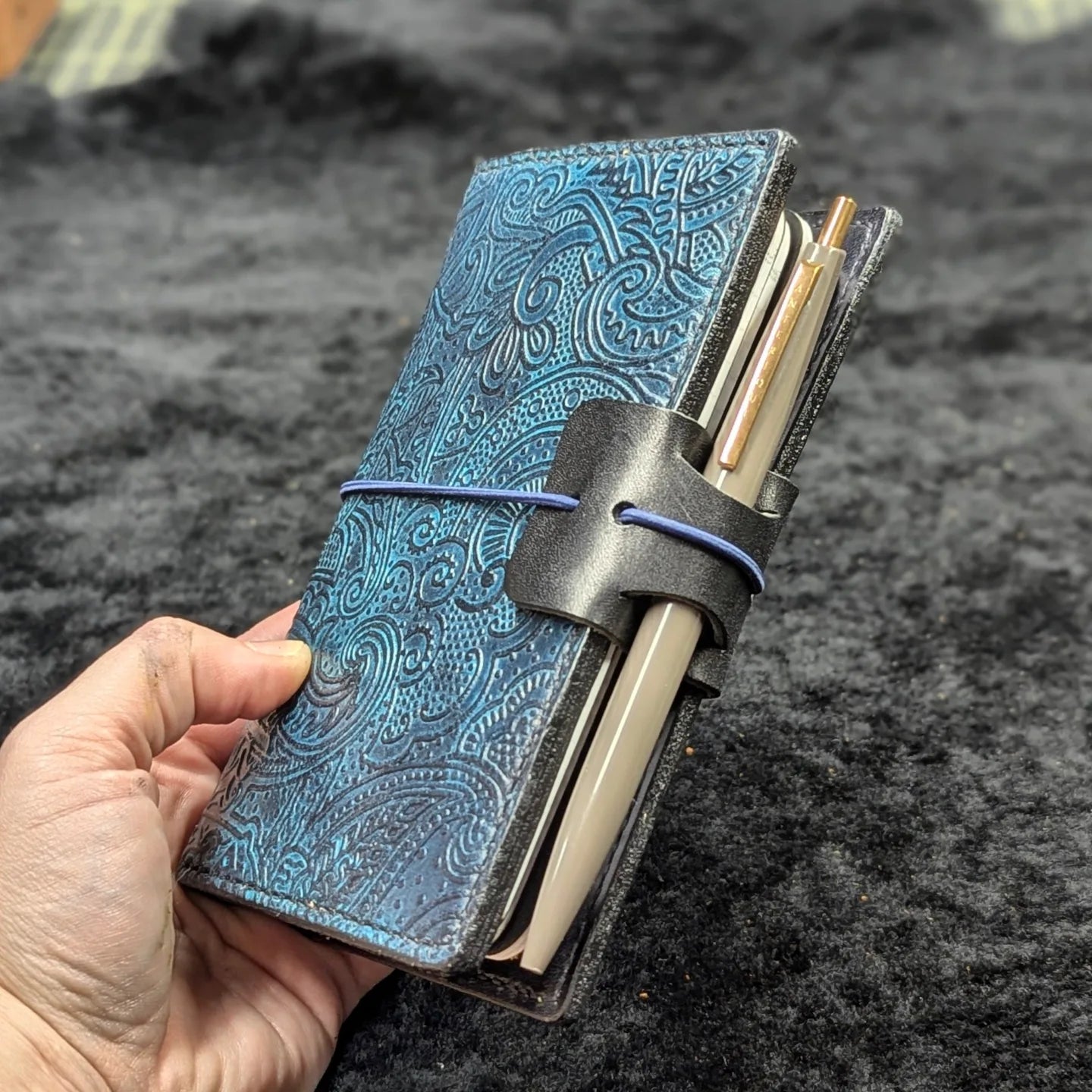 CUSTOM Traveller's Notebook Wallet | Paisley Pocket for S.R.
