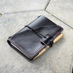 POCKET Traveller's Refillable Notebook | Eggplant Purple with 'Live Edge' #1