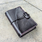 POCKET Traveller's Refillable Notebook | Eggplant Purple with 'Live Edge' #1