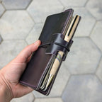 POCKET Traveller's Refillable Notebook | Eggplant Purple with 'Live Edge' #1