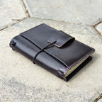 POCKET Traveller's Refillable Notebook | Eggplant Purple 'Live Edge' #10