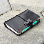 POCKET Traveller's Refillable Notebook | Eggplant Purple 'Live Edge' #14