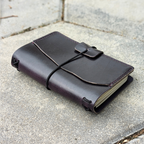 POCKET Traveller's Refillable Notebook | Eggplant Purple 'Live Edge' #14