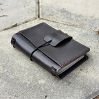 POCKET Traveller's Refillable Notebook | Eggplant Purple 'Live Edge' #15