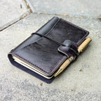 POCKET Traveller's Refillable Notebook | Eggplant Purple 'Live Edge' #16