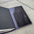 POCKET Traveller's Refillable Notebook | Eggplant Purple with 'Live Edge' #2