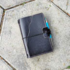 POCKET Traveller's Refillable Notebook | Eggplant Purple 'Live Edge' #23