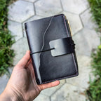 POCKET Traveller's Refillable Notebook | Eggplant Purple 'Live Edge' #3